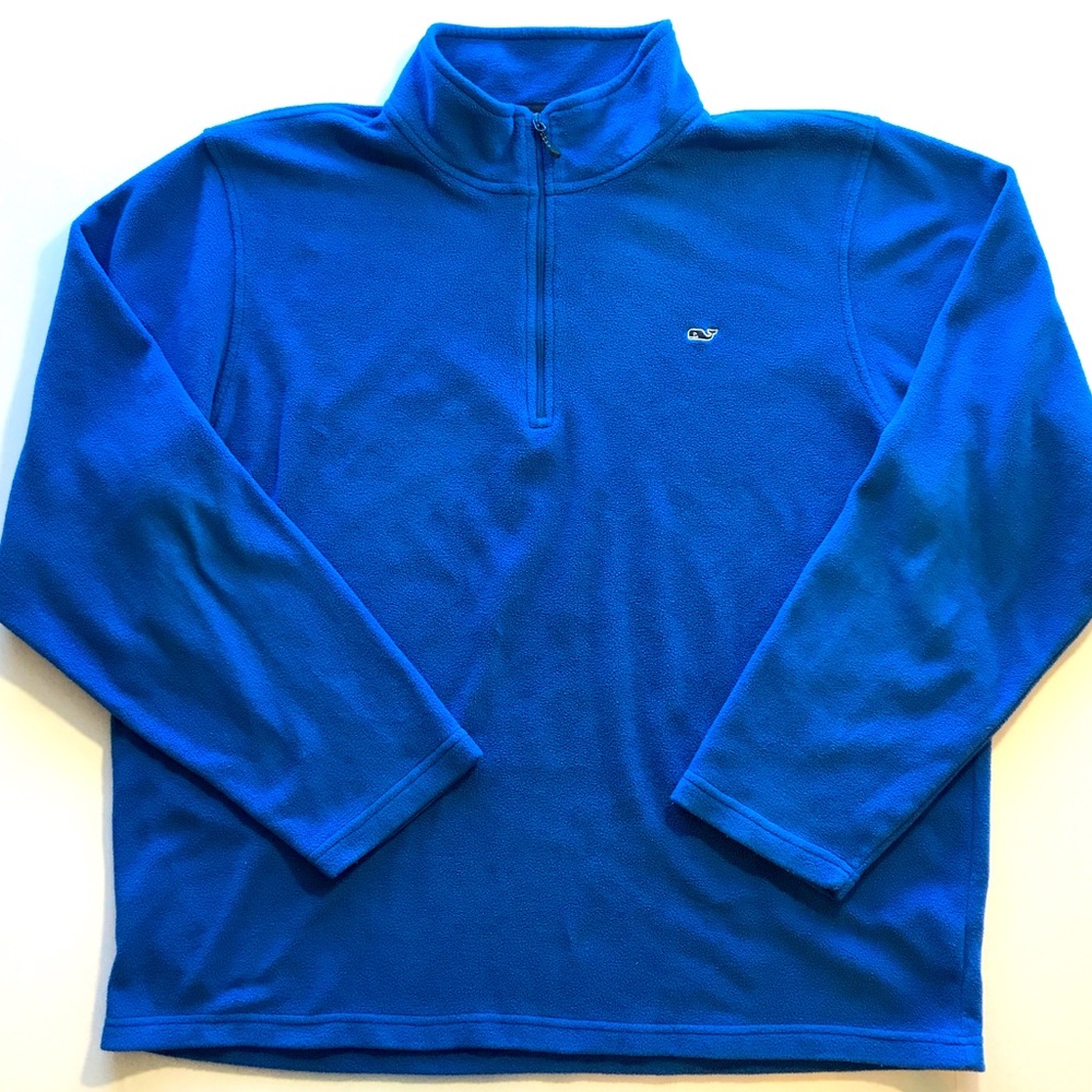 Vineyard Vines 1/4 Zip Fleece Royal Blue Size XL